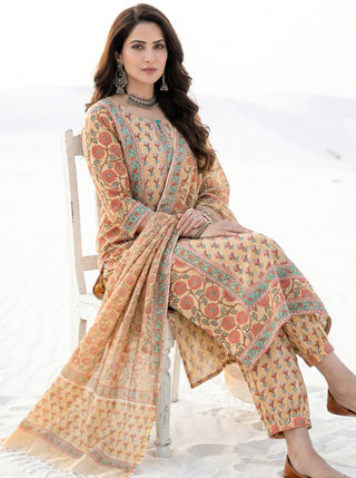 Aina Faghir Set Of Kurta Pants Kota Dupatta
