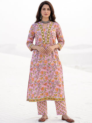 Aina Fiza Set Of Straight Kurta Pants Kota Dupatta