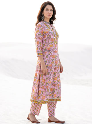 Aina Fiza Set Of Straight Kurta Pants Kota Dupatta