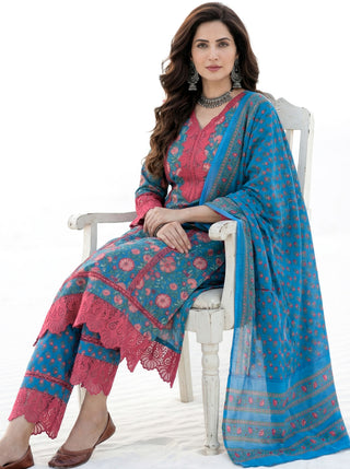 Aina Bahaar Set Of Kurta  Pants Dupatta
