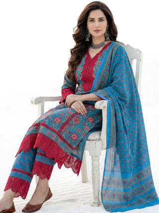 Aina Bahaar Set Of Kurta  Pants Dupatta