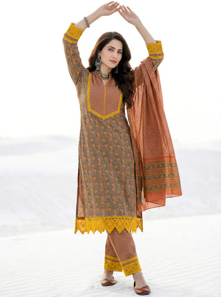 Aina Aizya Set Of Kurta Pants Dupatta