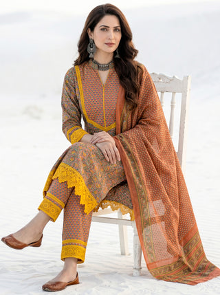 Aina Aizya Set Of Kurta Pants Dupatta