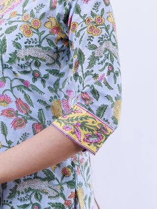 Roz Wasi Set Of Kurta Pants Kota Doria Dupatta