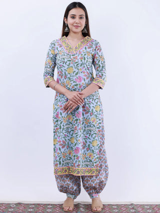 Roz Wasi Set Of Kurta Pants Kota Doria Dupatta