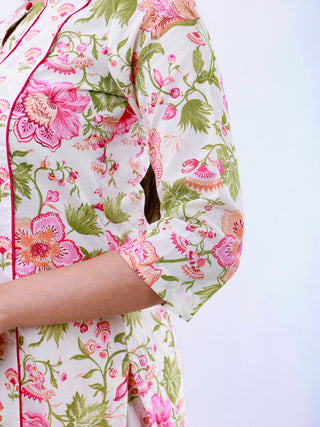 Roz Deepti Set Of Kurta Pants Kota Doria Dupatta