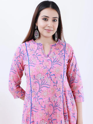 Roz Neeti Set Of Kali Kurta Pants Dupatta