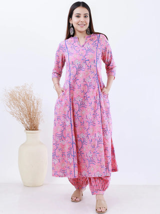 Roz Neeti Set Of Kali Kurta Pants Dupatta