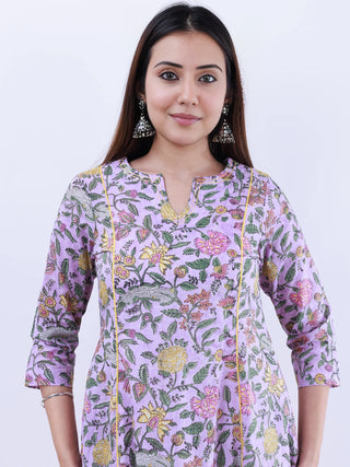 Roz Deepa Set Of Kali Kurta Pants Dupatta