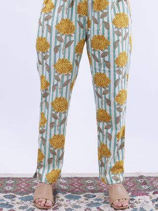 Hand Block Printed Cotton Fabric Per Meter - F001F2951