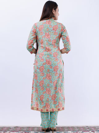 Roz Chitra Set Of Kurta Pants Kota Doria Dupatta