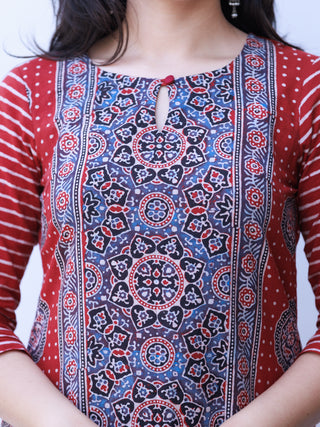Hand Block Printed Cotton Fabric Per Meter - F001F2870