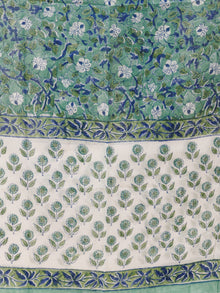 Hand Block Printed Cotton Fabric Per Meter - F001F2734