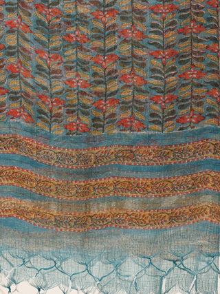 Hand Block Printed Cotton Fabric Per Meter - F001F2735
