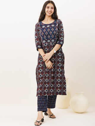Ajrakh Fida Kurta