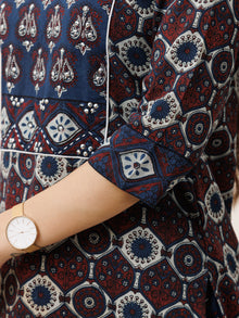 Ajrakh Fida Set Of Kurta Pants Dupatta
