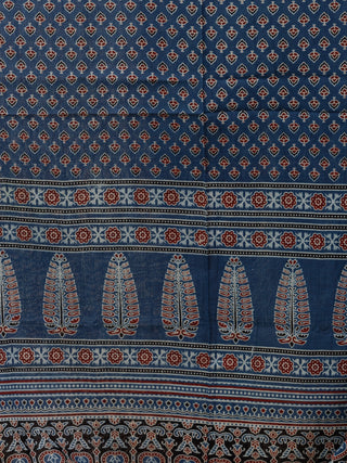 Hand Block Printed Cotton Fabric Per Meter - F001F2741