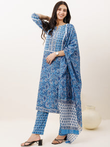 Rozana Andaz Set Of Kurta Pants Dupatta