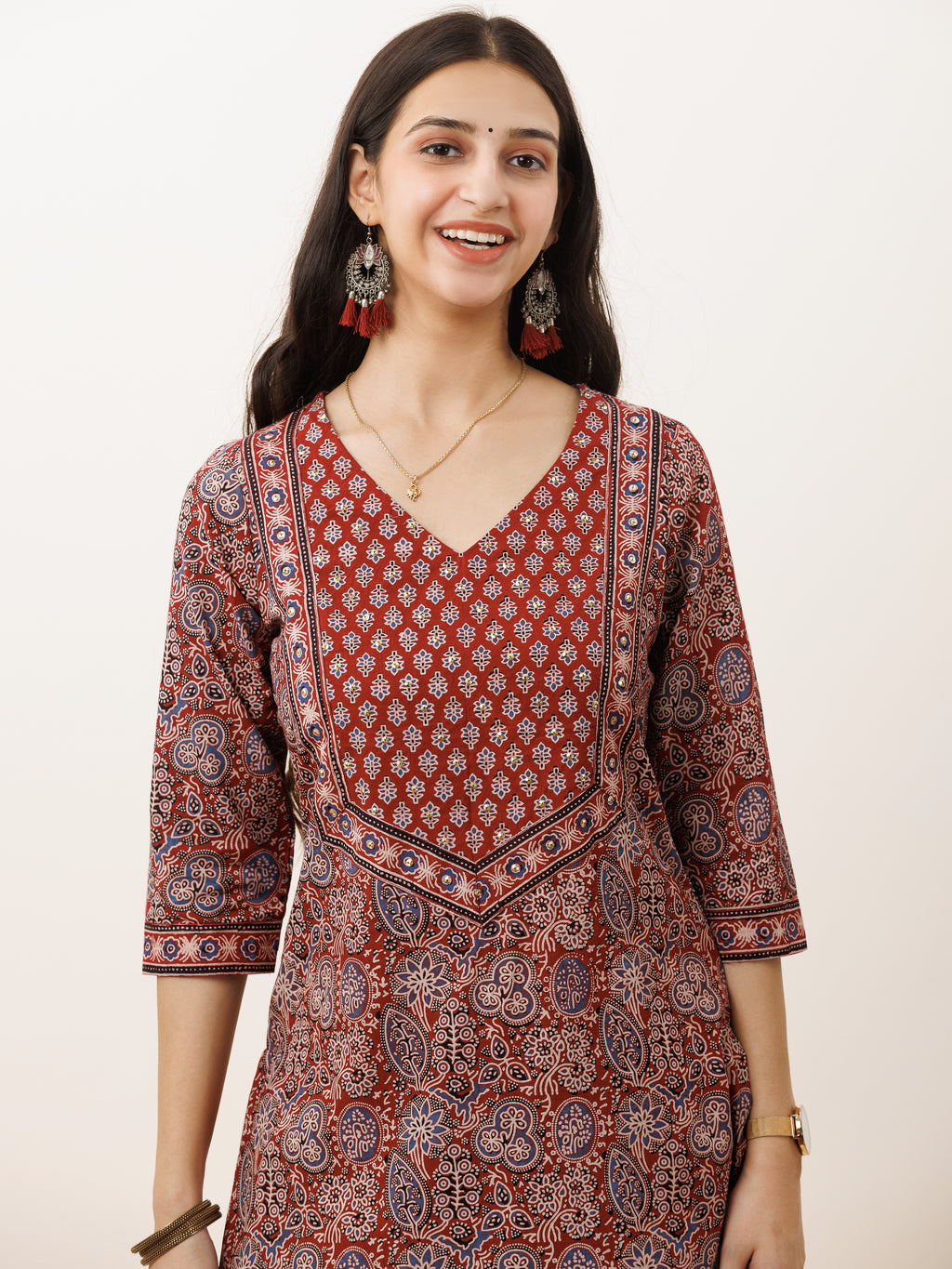 Ajrakh Ruhani Kurta – InduBindu