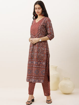 Ajrakh Mida Kurta