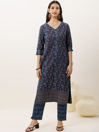 Ajrakh Noori Kurta