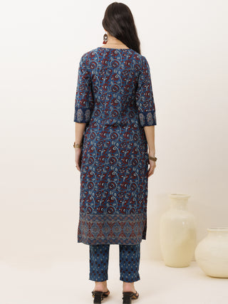 Ajrakh Noori Kurta