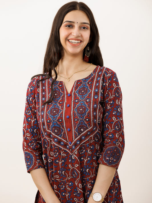 Ajrakh Naina Kurta