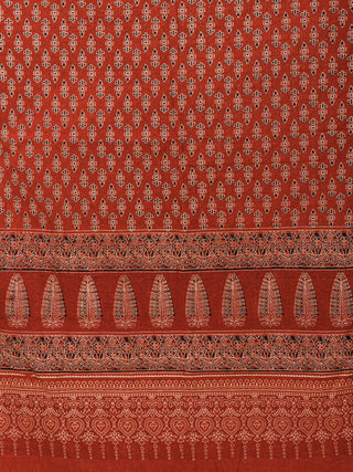 Hand Block Printed Cotton Fabric Per Meter - F001F2746