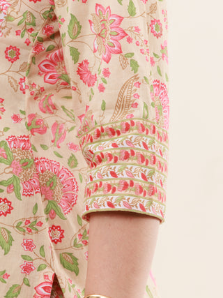 Hand Block Printed Cotton Fabric Per Meter - F001F2862