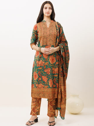 Rozana Afsana Set Of Kurta Pants Dupatta