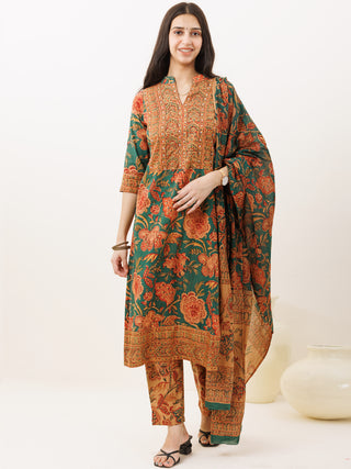 Rozana Afsana Set Of Kurta Pants Dupatta