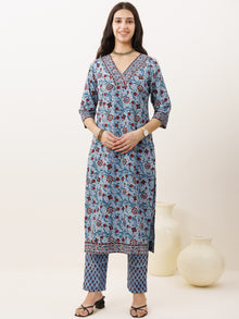 Rozana Nazar Set Of Kurta Pants Dupatta