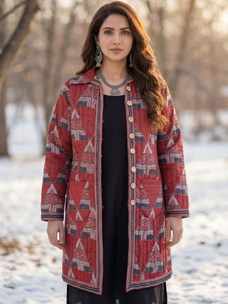 Shishir Zoha Ajrakh Quilted Reversible Jacket