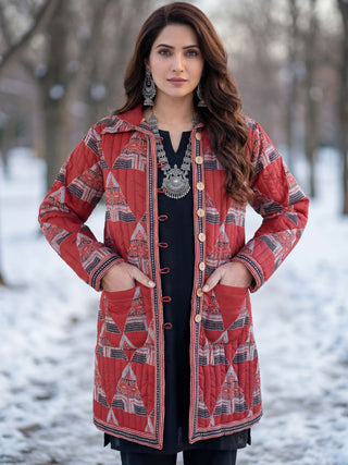 Shishir Zoha Ajrakh Quilted Reversible Jacket