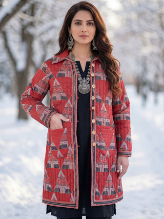 Shishir Zoha Ajrakh Quilted Reversible Jacket