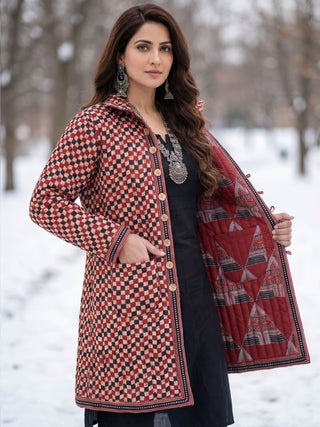 Shishir Zoha Ajrakh Quilted Reversible Jacket