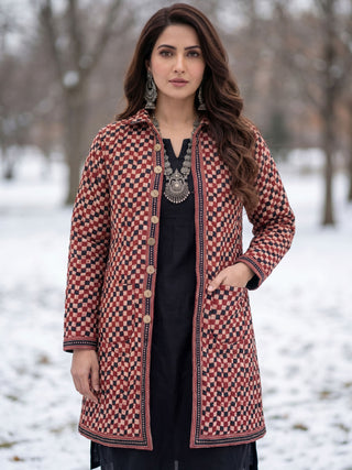 Shishir Zoha Ajrakh Quilted Reversible Jacket