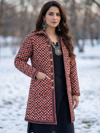 Shishir Zoha Ajrakh Quilted Reversible Jacket