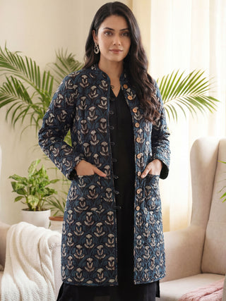 Shishir Jiyana Ajrakh Quilted Reversible Jacket
