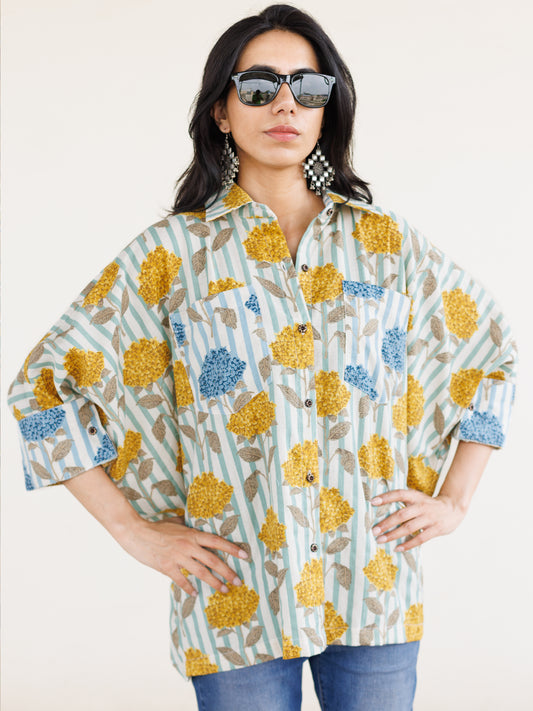 Nutan Oversized Cotton Shirt