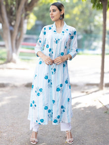 Roz Neha Set Of A Line Kurta Pants Dupatta
