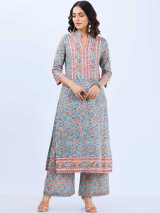 Aina Ruh Set Of Kurta Pants Kota Dupatta