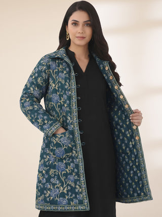 Shishir Kamini Ajrakh Quilted Reversible Jacket