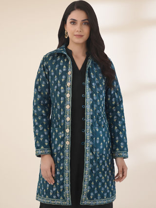 Shishir Kamini Ajrakh Quilted Reversible Jacket