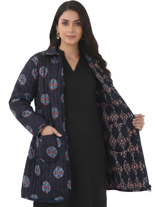 Shishir Priyanshi Ajrakh Quilted Reversible Jacket