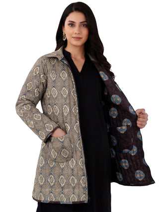 Shishir Pallavi Ajrakh Quilted Reversible Jacket