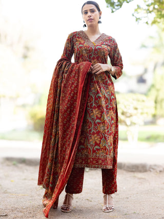 Roz Tania Set Of Kurta Pants Dupatta