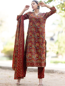Roz Tania Set Of Kurta Pants Dupatta