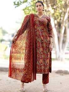 Roz Tania Set Of Kurta Pants Dupatta