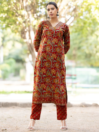Roz Tania Set Of Kurta Pants Dupatta